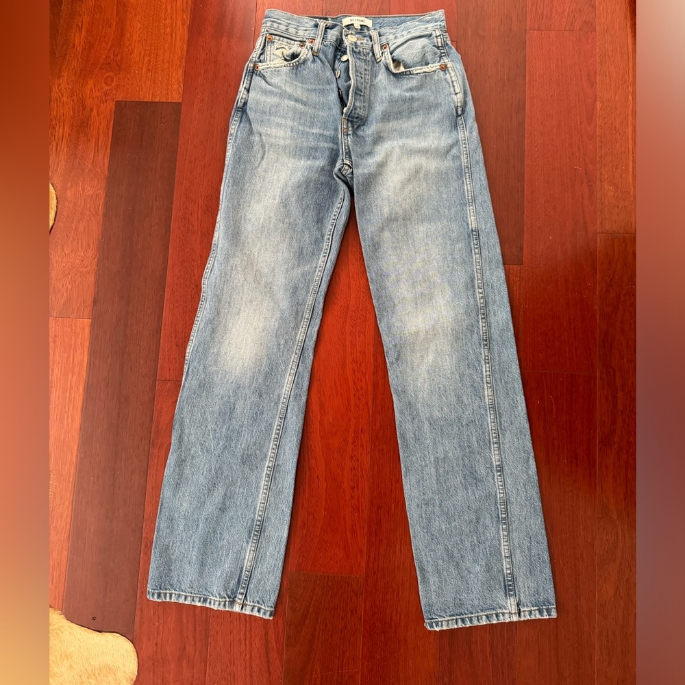 Redone 90’s loose high rise wide leg jeans